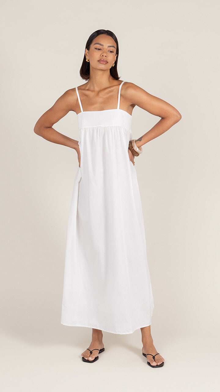 Tara Cotton Dress - White