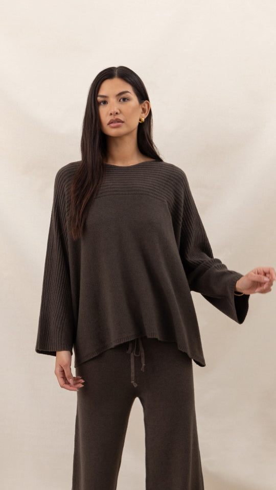 Cora Sweater - Dark Espresso