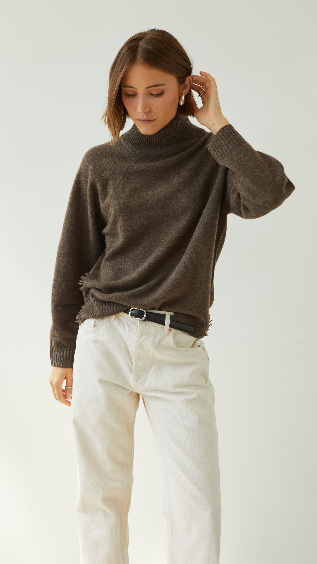 Cian Cashmere Sweater - Bark