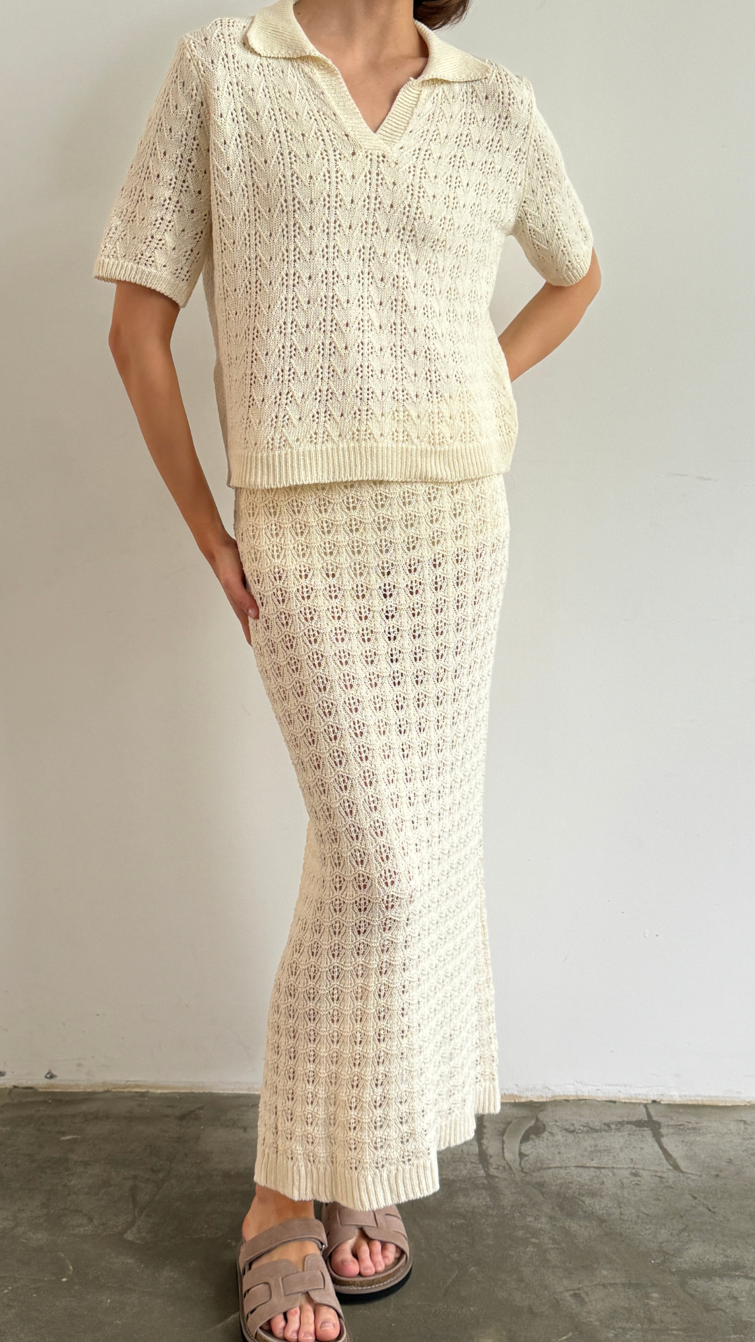 Lyla Crochet Set - Ecru