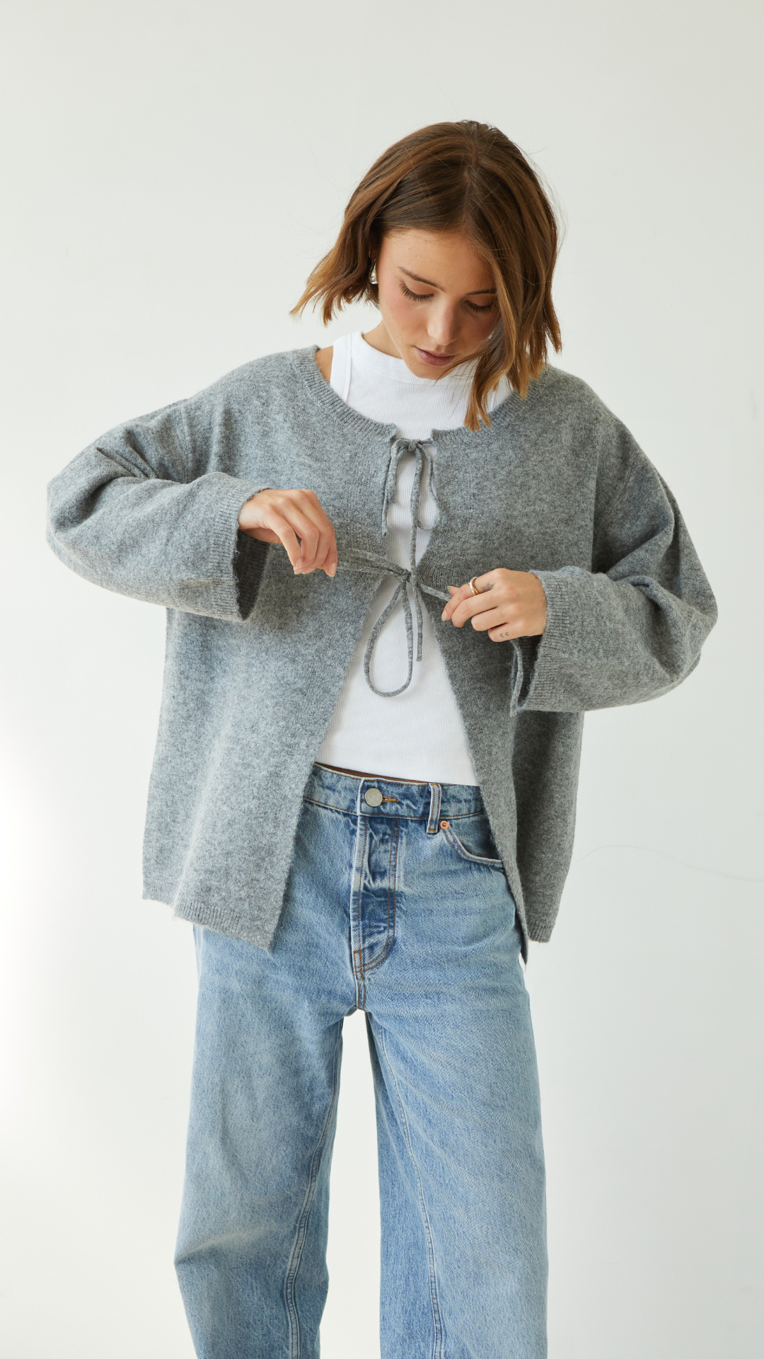 Erin Reversible Sweater - Grey