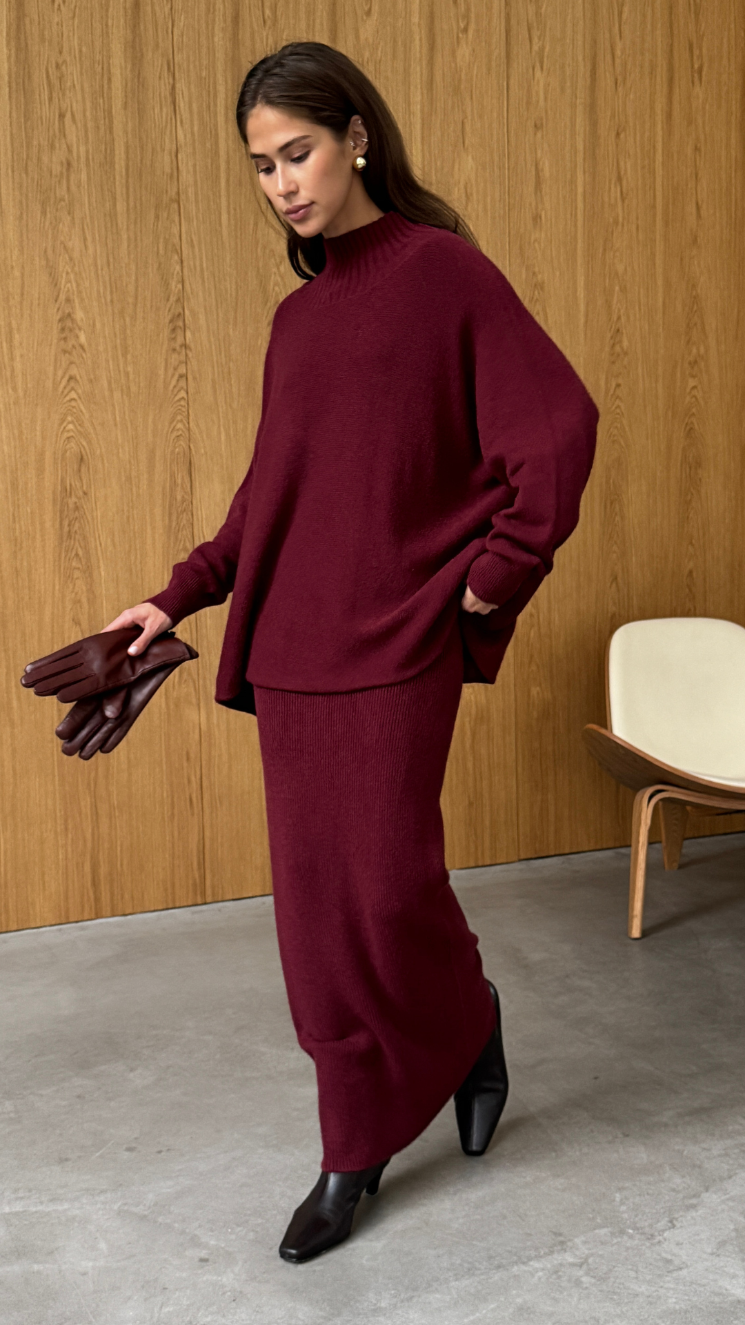 Alma Sweater - Dark Cherry