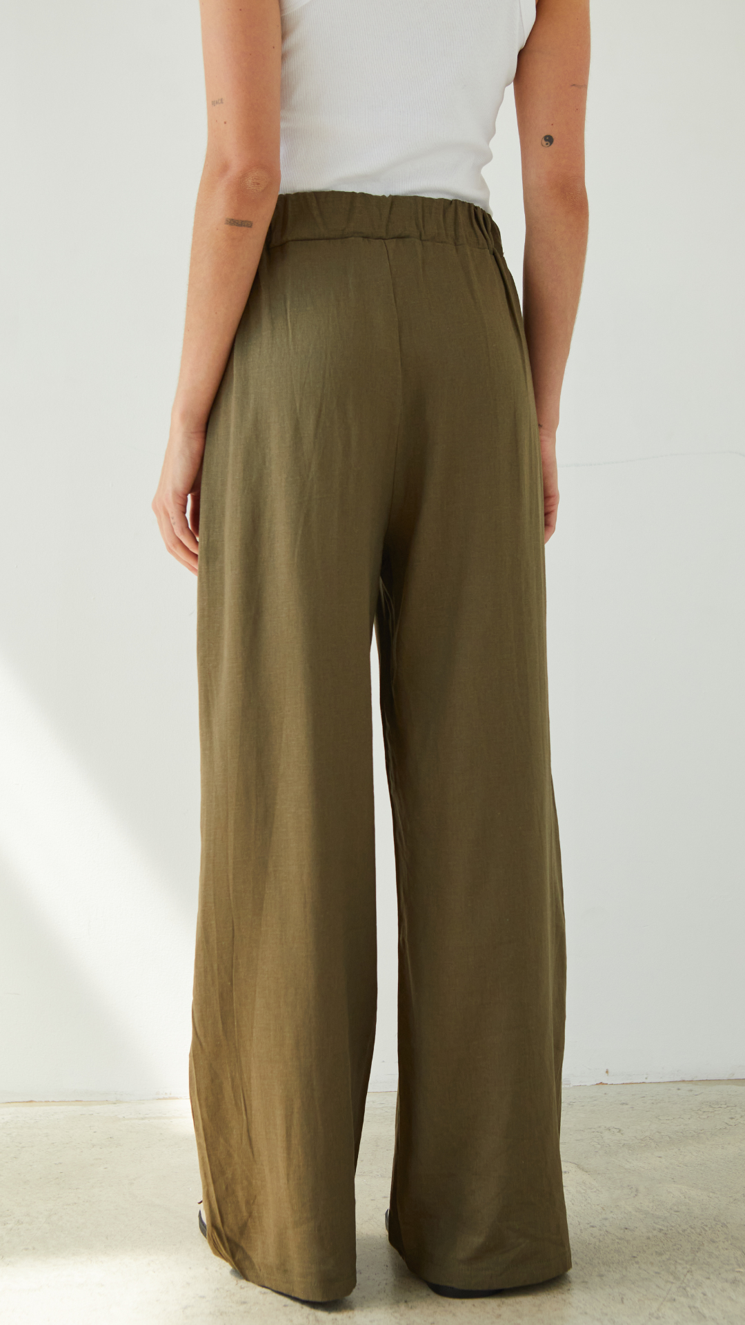 Alexis Linen Trousers - Khaki