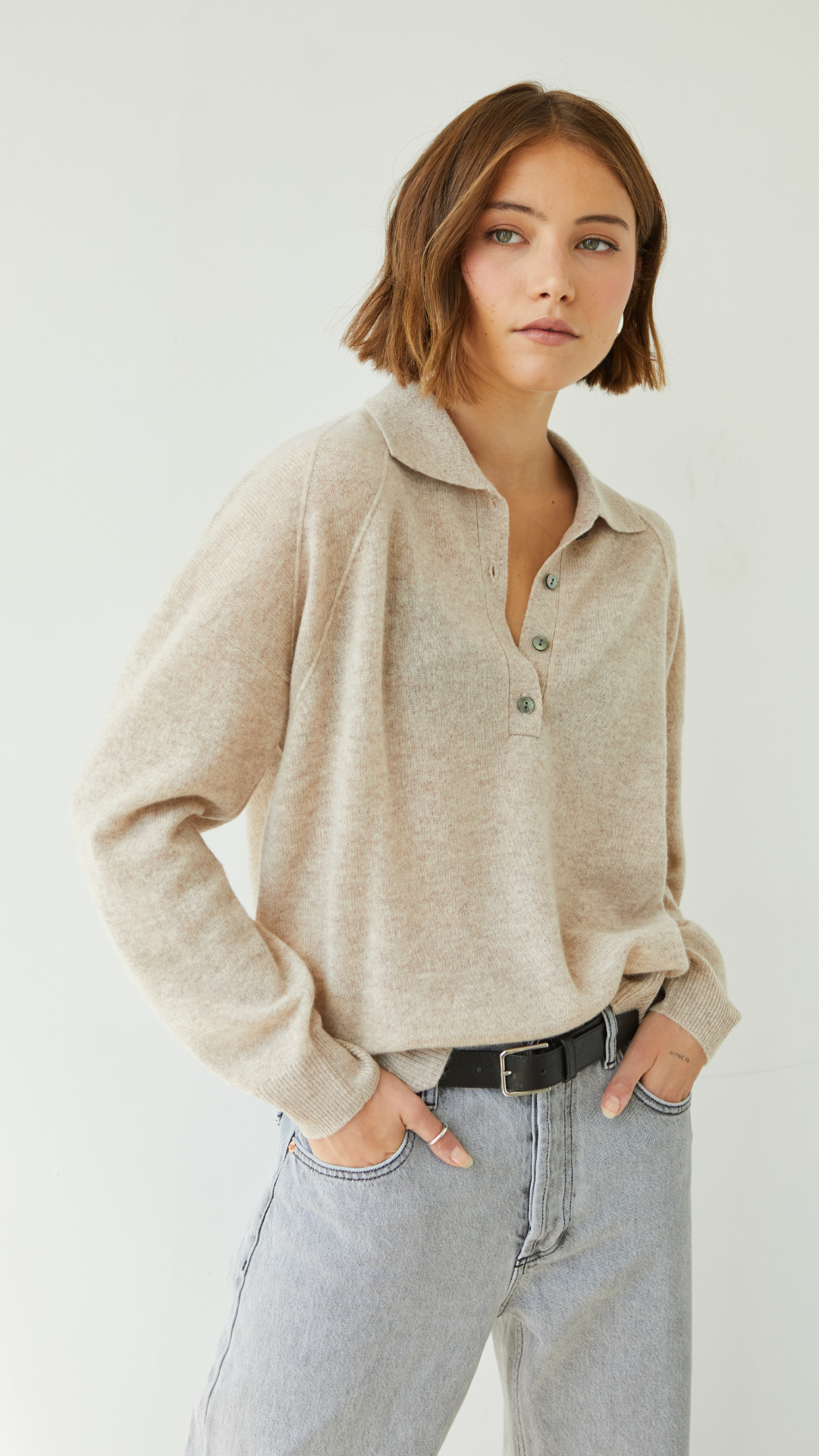 Caprice Cashmere Sweater - Oat