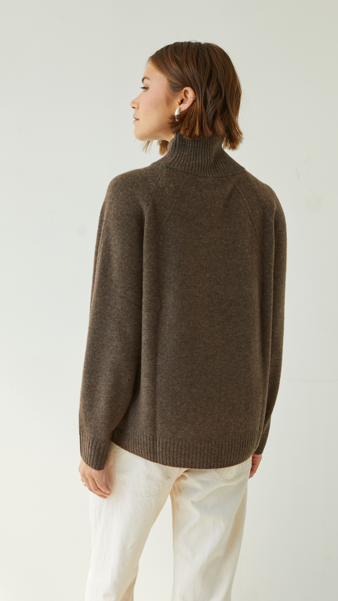 Cian Cashmere Sweater - Bark