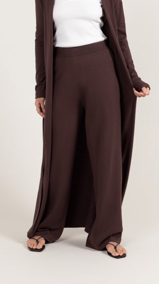 Sofia Knit Trousers - Espresso