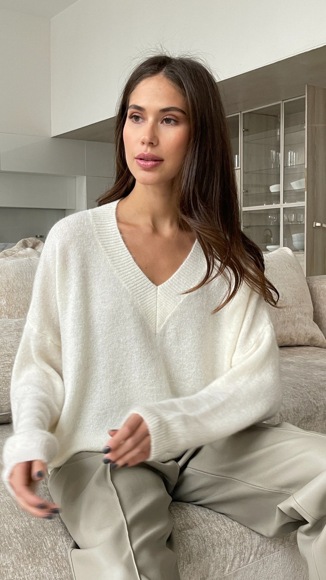 April Alpaca Sweater - Ivory