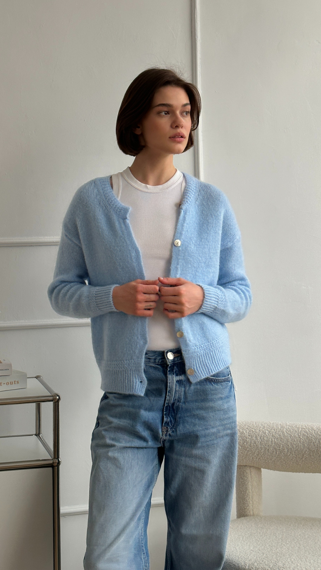 Reyna Cardigan - Sky Blue