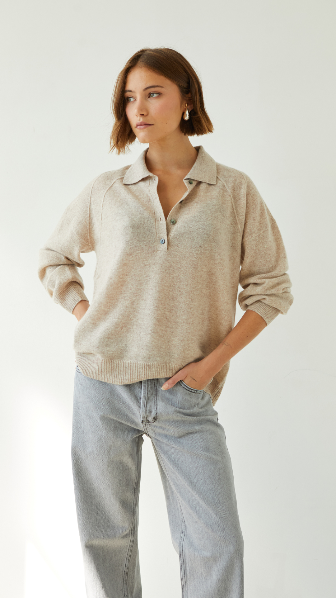 Caprice Cashmere Sweater - Oat