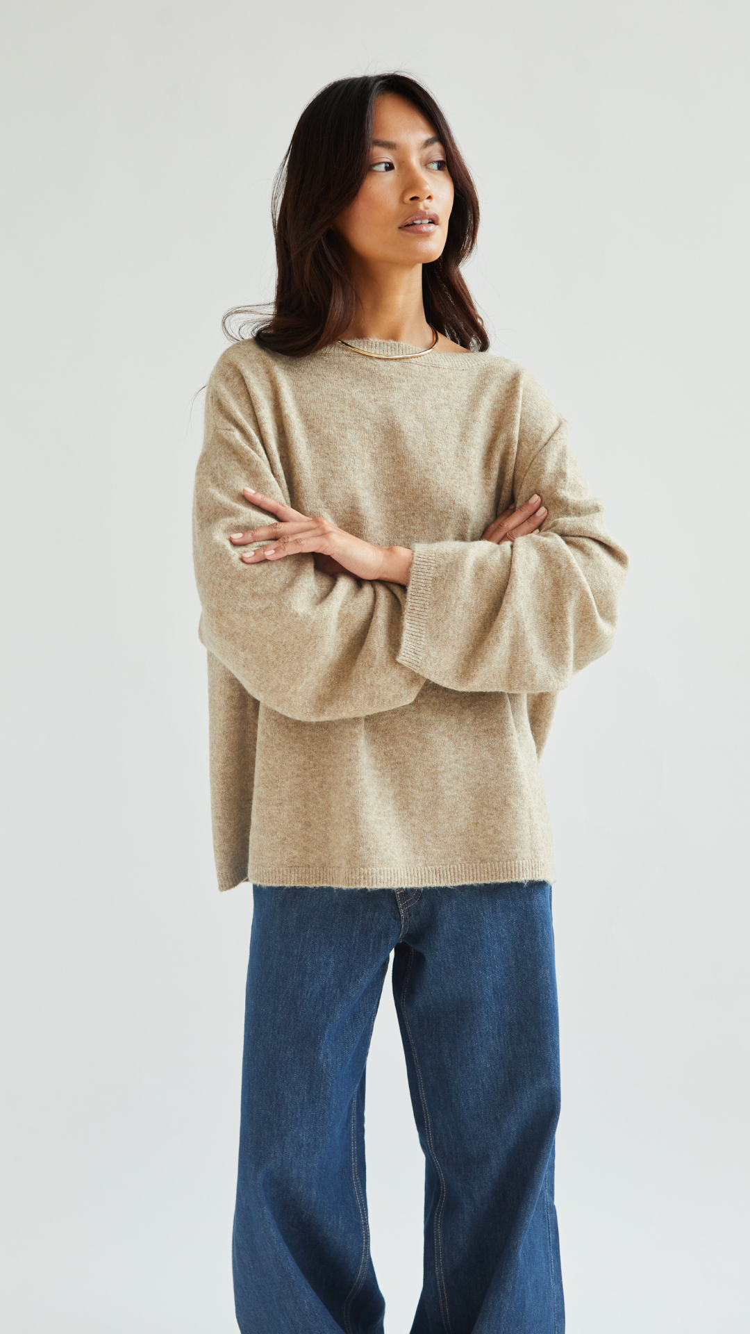 Erin Reversible Sweater - Sand