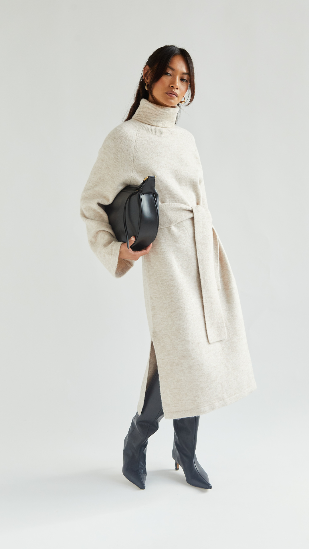 Abbie Knitted Dress - Sand