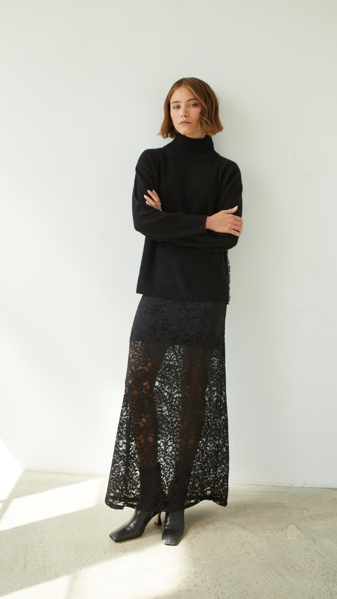 Cian Cashmere Sweater - Black