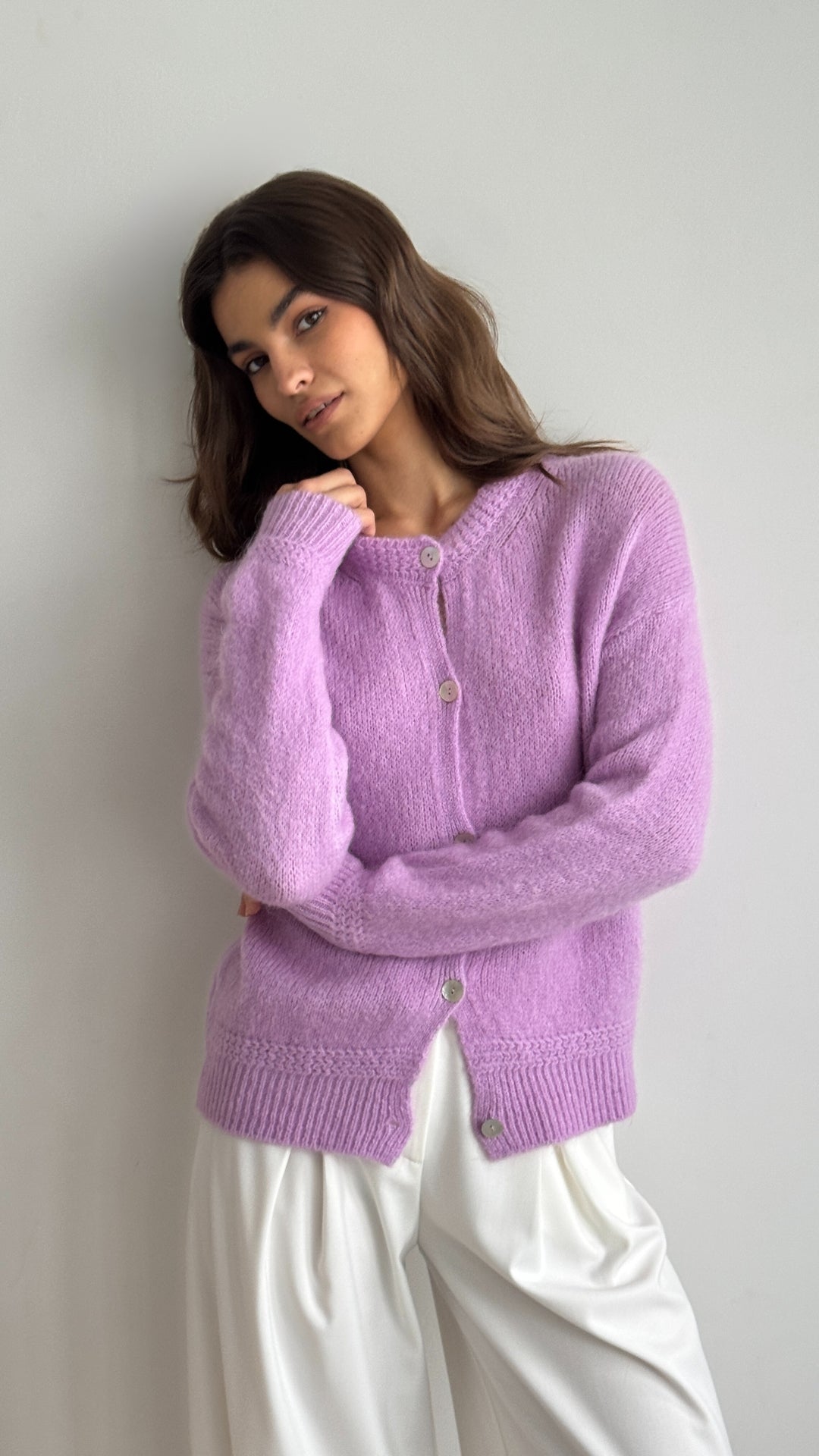 Reyna Cardigan - Lilac