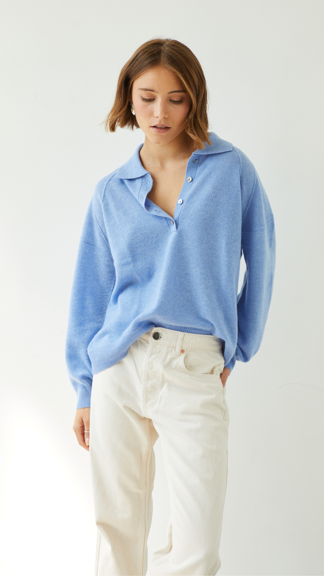 Caprice Cashmere Sweater - Sky Blue