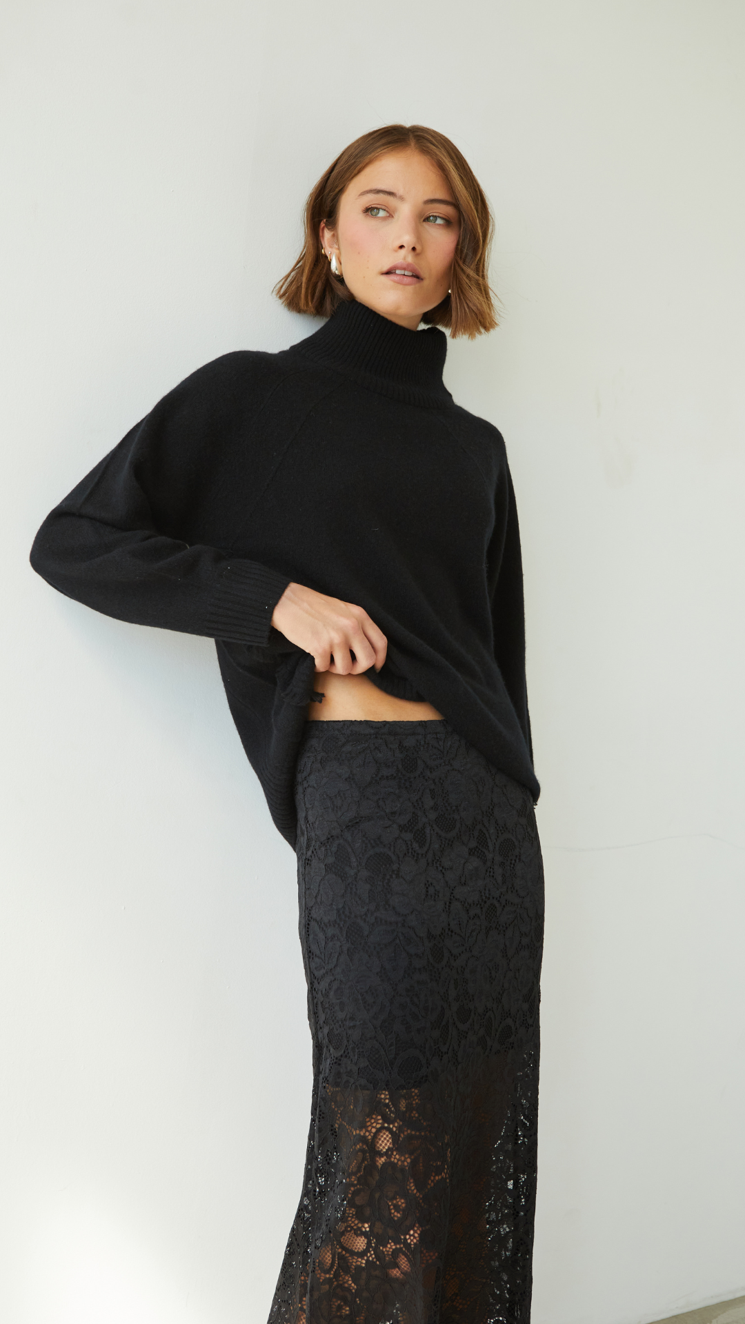 Cian Cashmere Sweater - Black