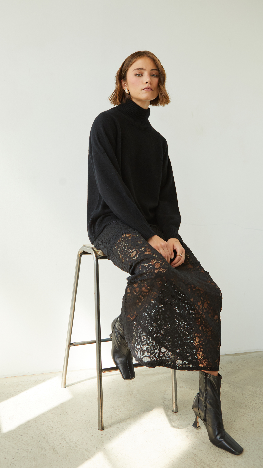 Cian Cashmere Sweater - Black