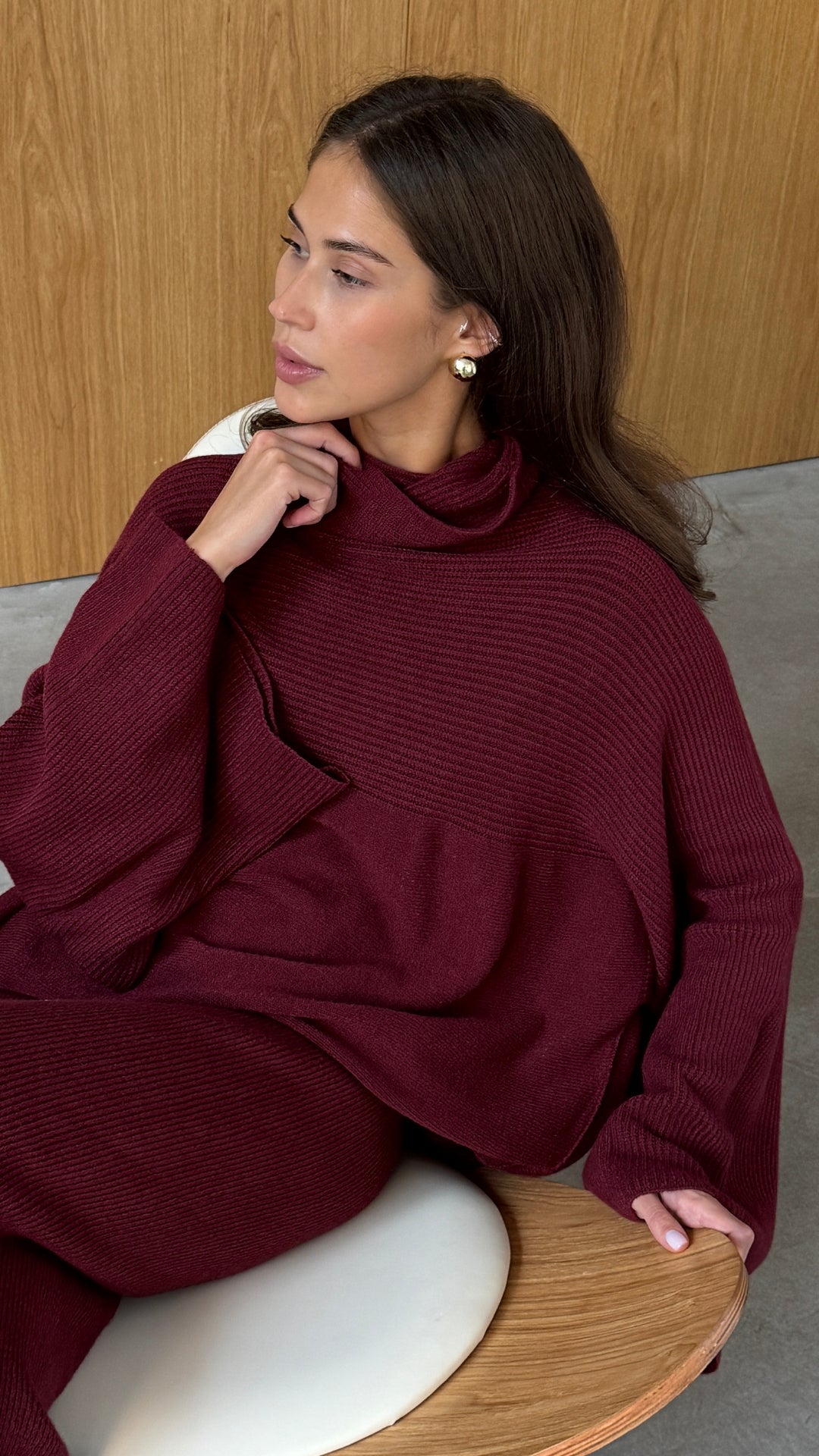 Amelie Sweater - Dark Cherry