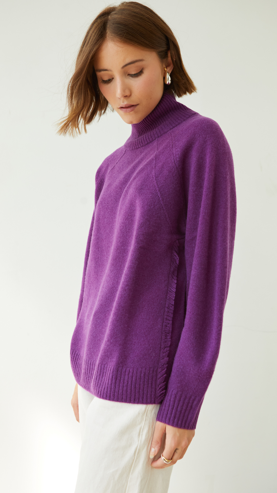 Cian Cashmere Sweater - Violet