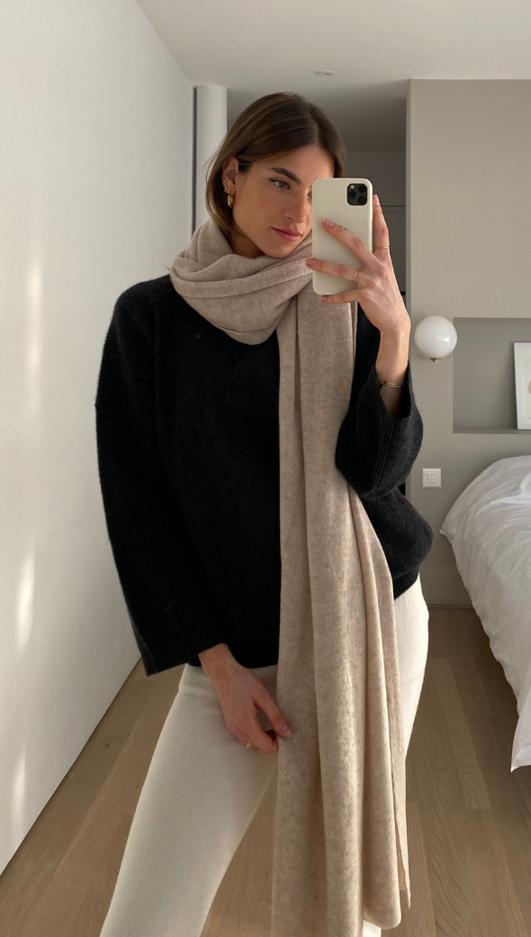 Cashmere Travel Wrap - Oatmeal