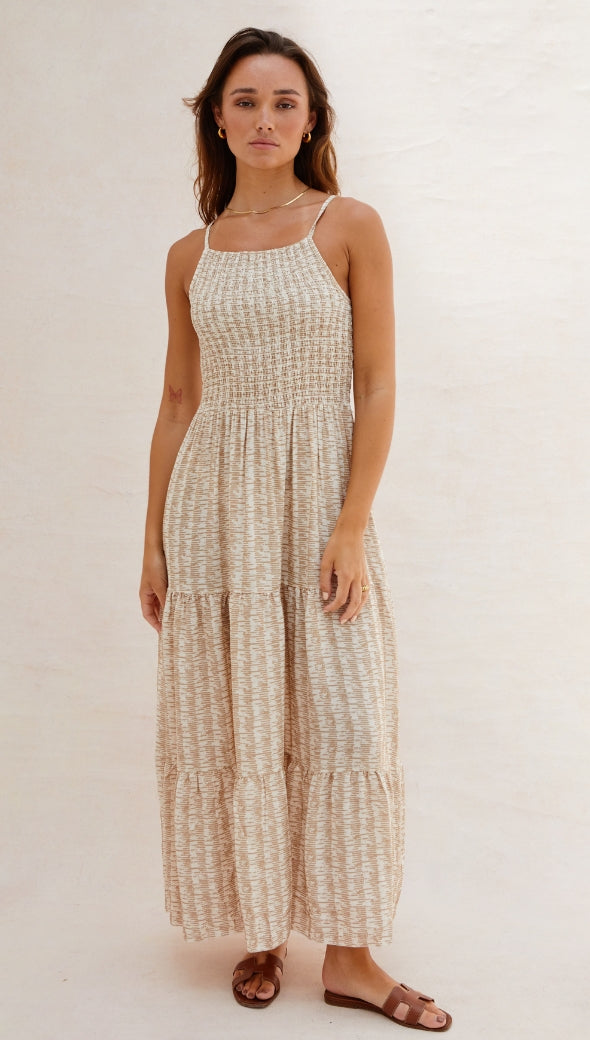 Zoya Dress - Cappuccino Print