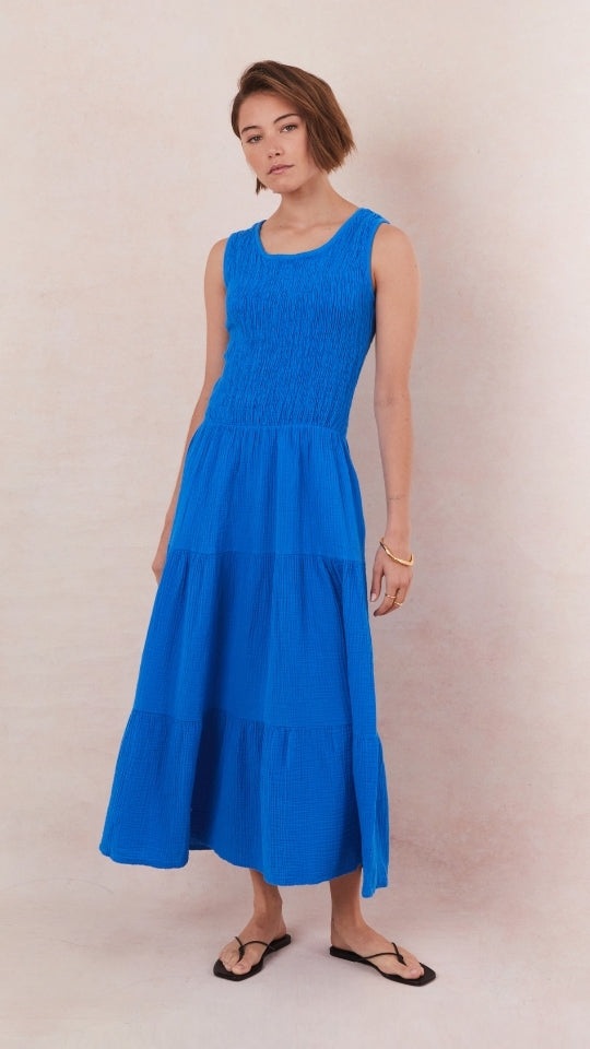Mel Cotton Dress - Azure