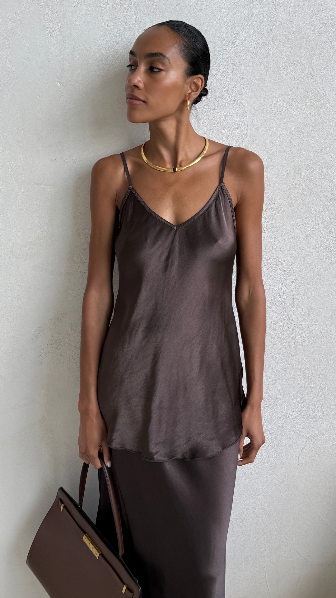 Sasha Satin Set - Dark Espresso