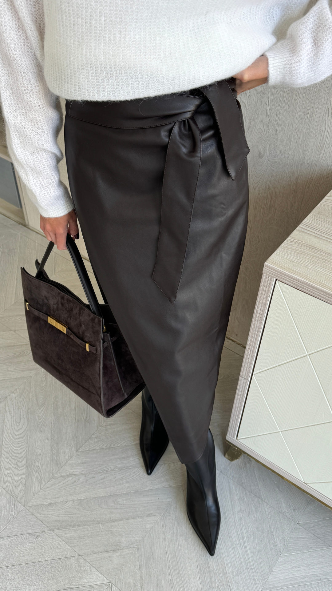 Livia Wrap Skirt - Espresso