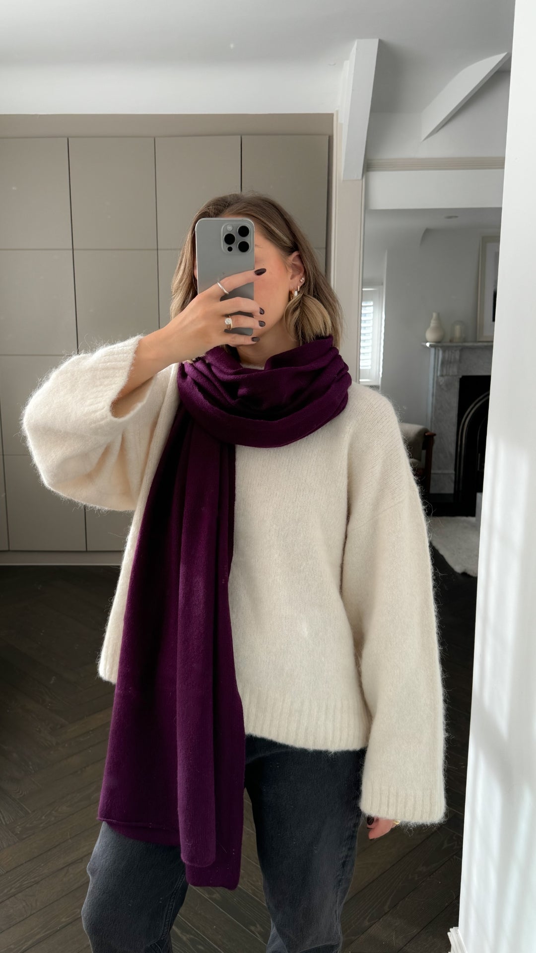 Cashmere Travel Wrap - Dark Cherry
