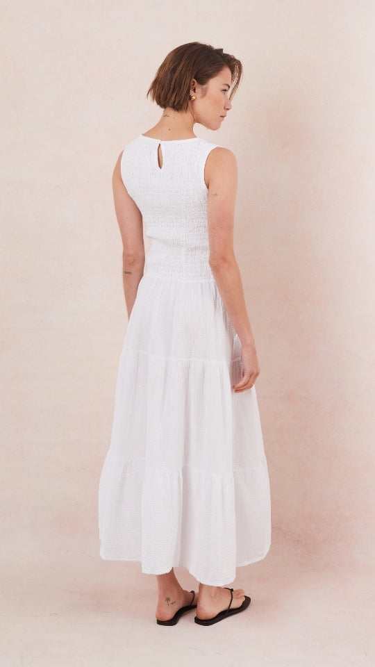 Mel Cotton Dress - White