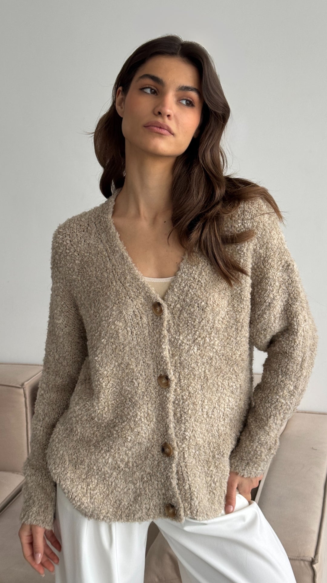 Ella Cardigan - Sand