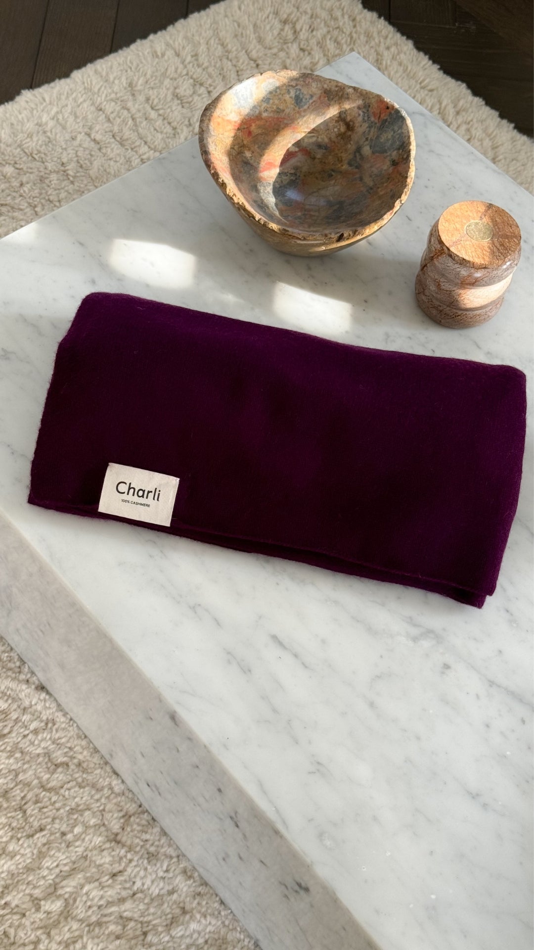 Cashmere Travel Wrap - Dark Cherry