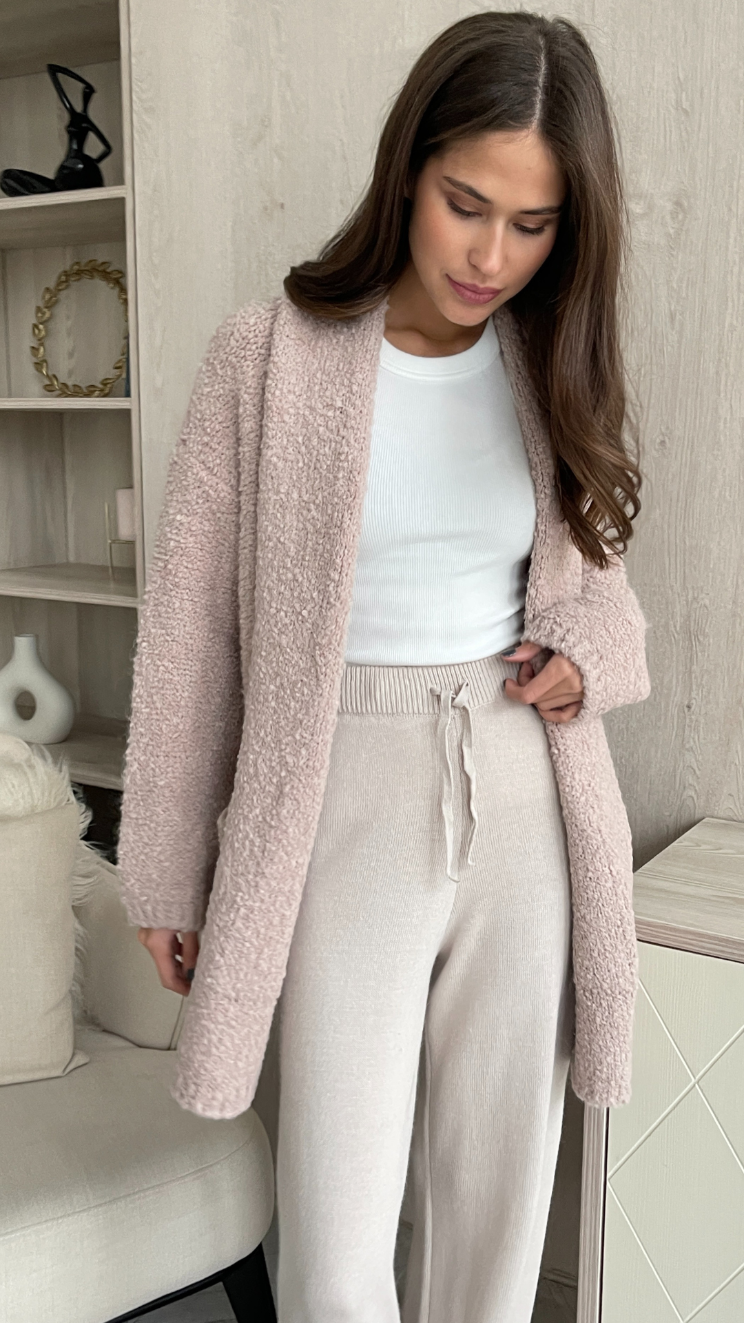 Emmy Cardigan - Antique Pink