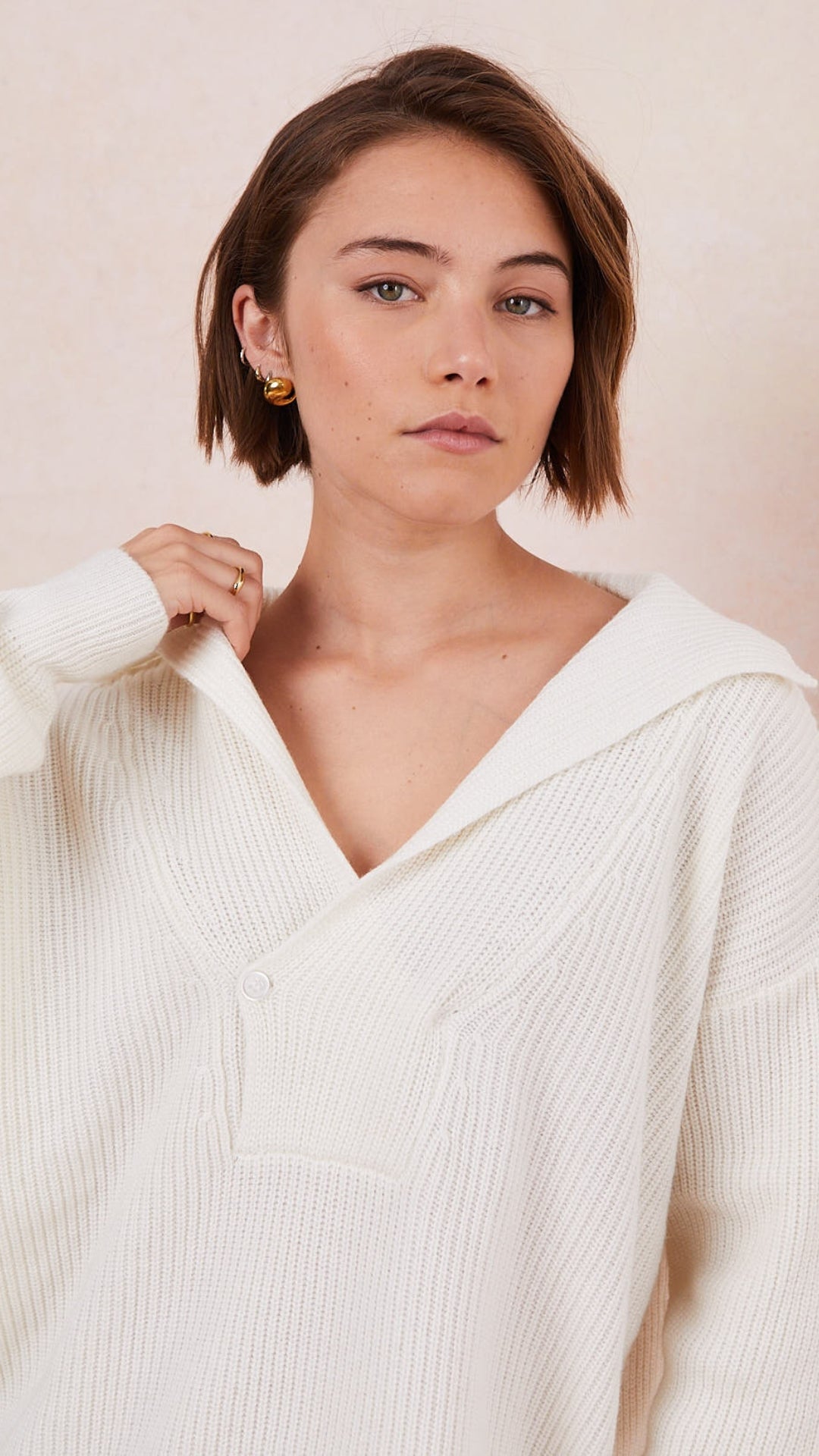 Quinn Cashmere Blend Sweater - Winter White