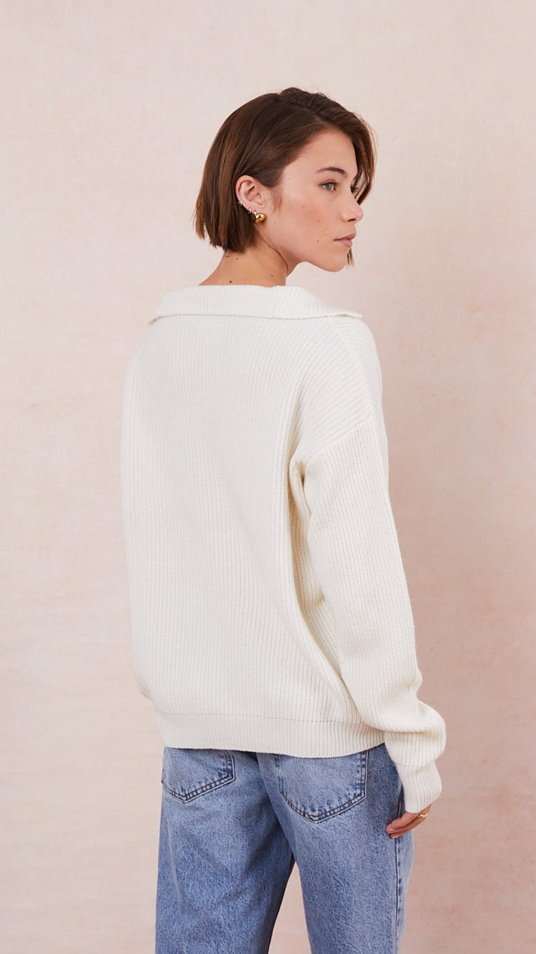 Quinn Cashmere Blend Sweater - Winter White