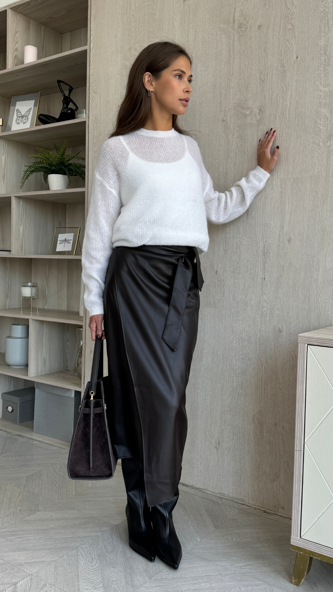 Livia Wrap Skirt - Espresso