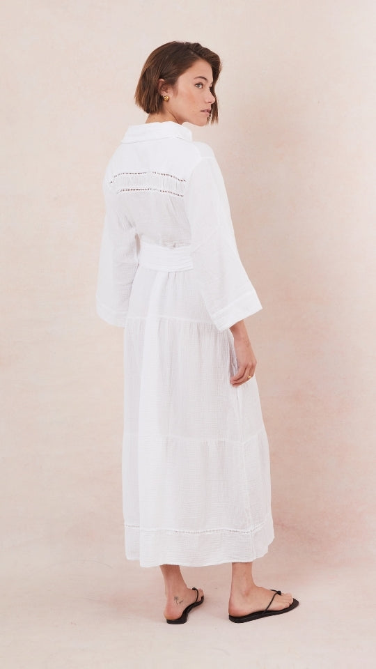 Marika Shirt Dress - White