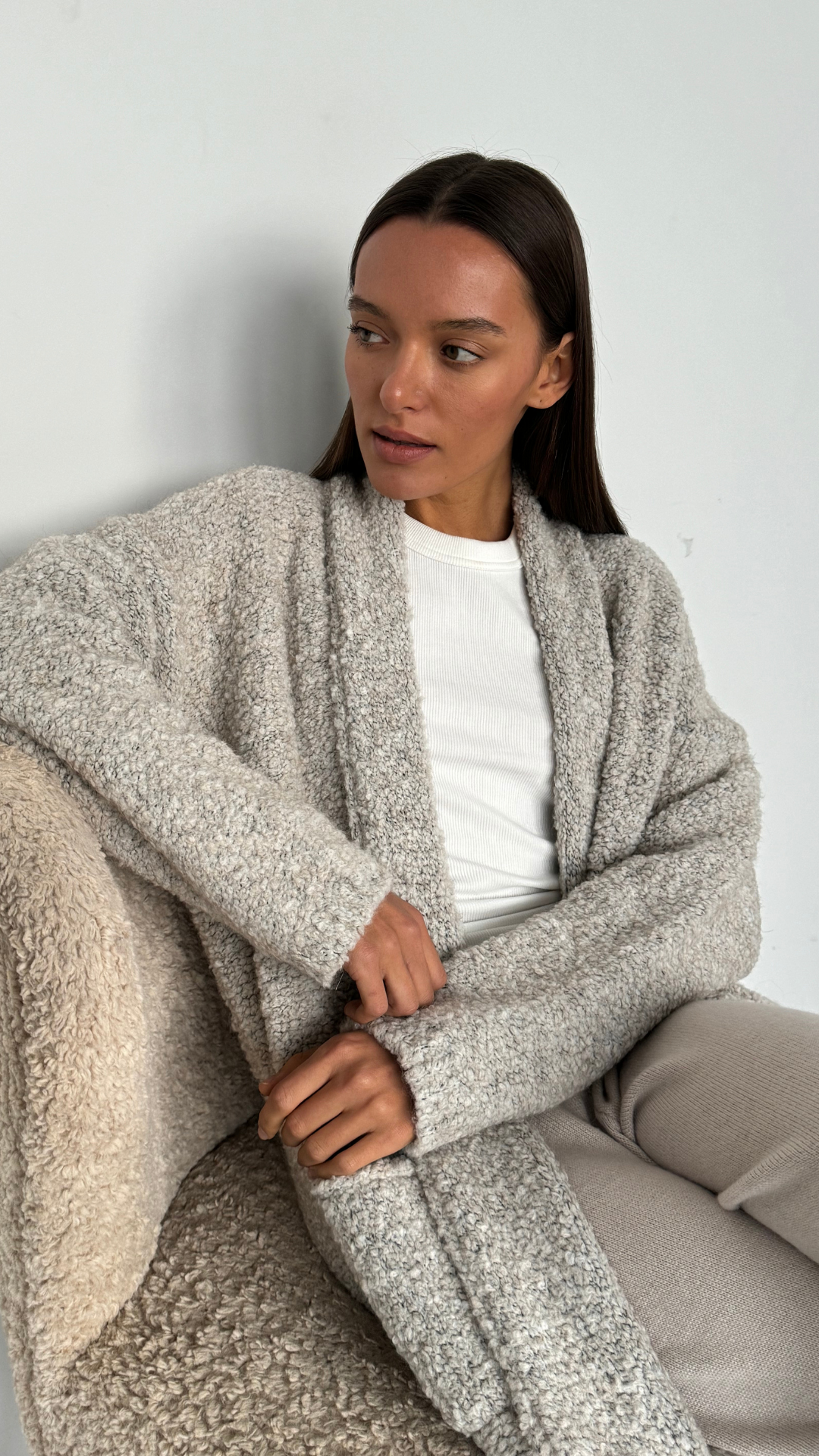 Lyra Cardigan - Beige Melange