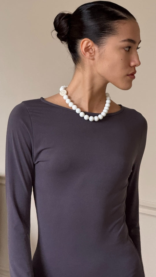 Allie Jersey Dress - Grey