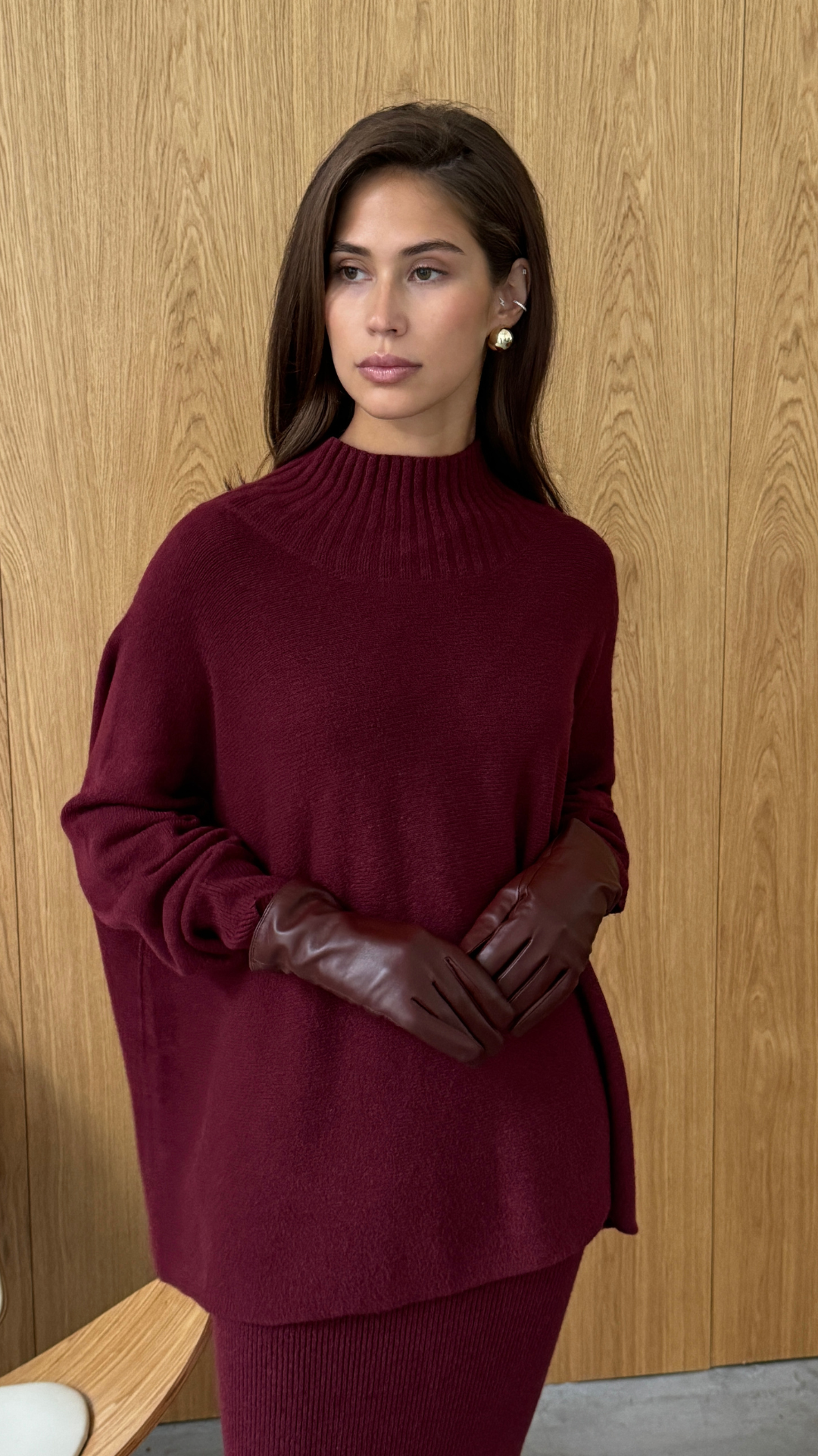 Alma Sweater - Dark Cherry