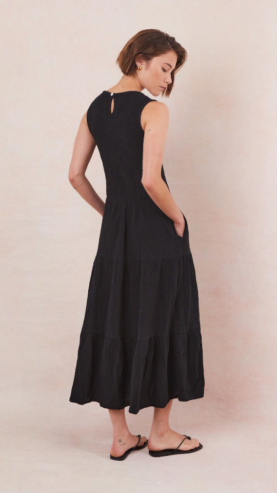 Mel Cotton Dress - Black