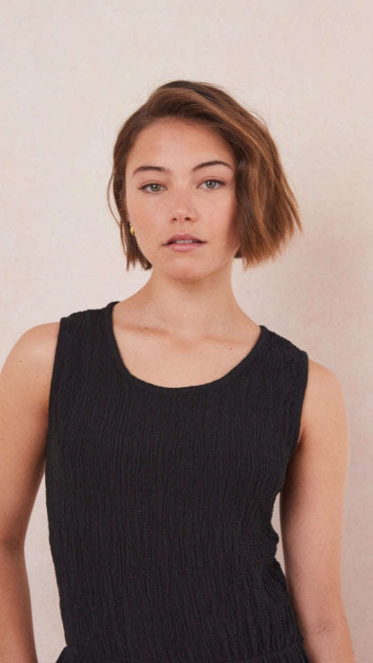 Mel Cotton Dress - Black