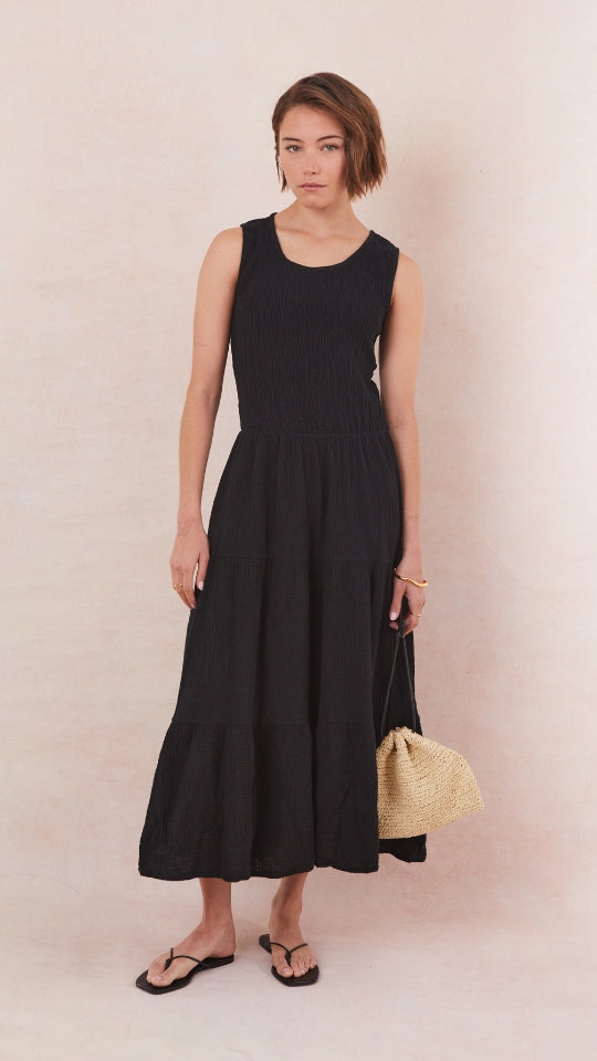 Mel Cotton Dress - Black