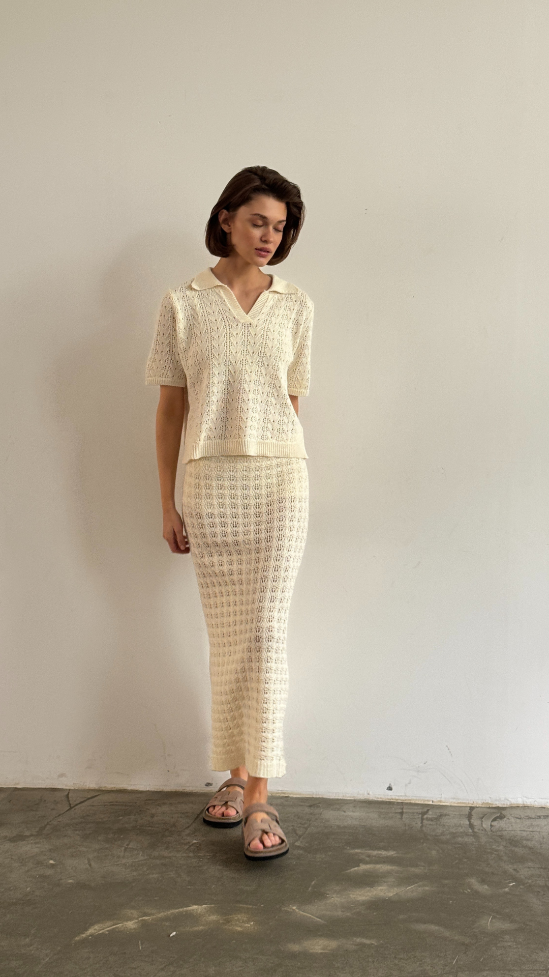 Lyla Crochet Set - Ecru