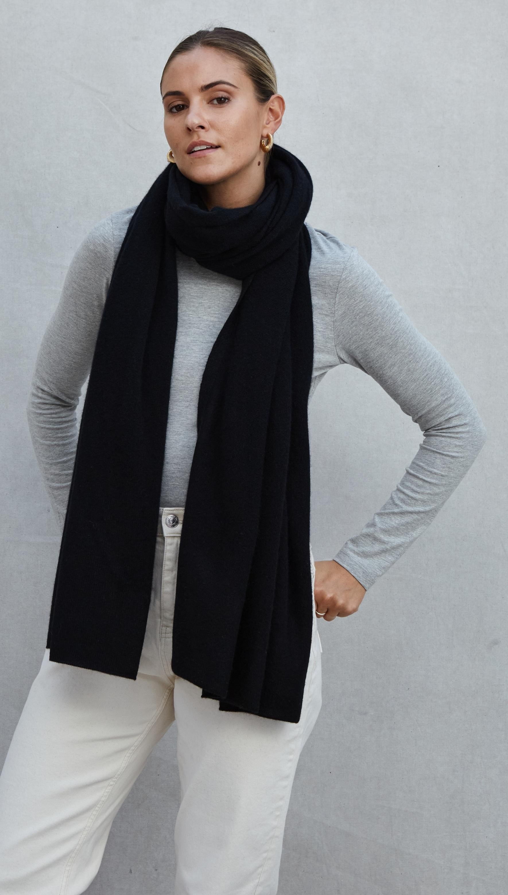 Cashmere Travel Wrap - Black