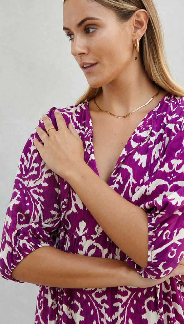 Teagan Dress - Purple