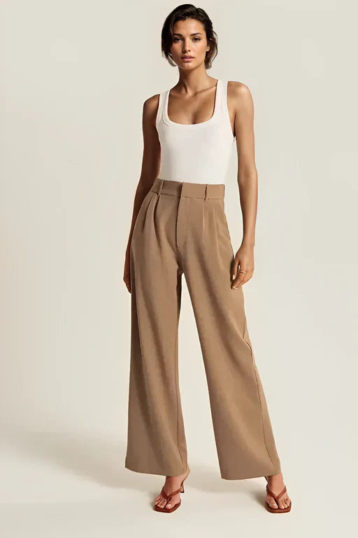 Lucia Brown Tailored Pants