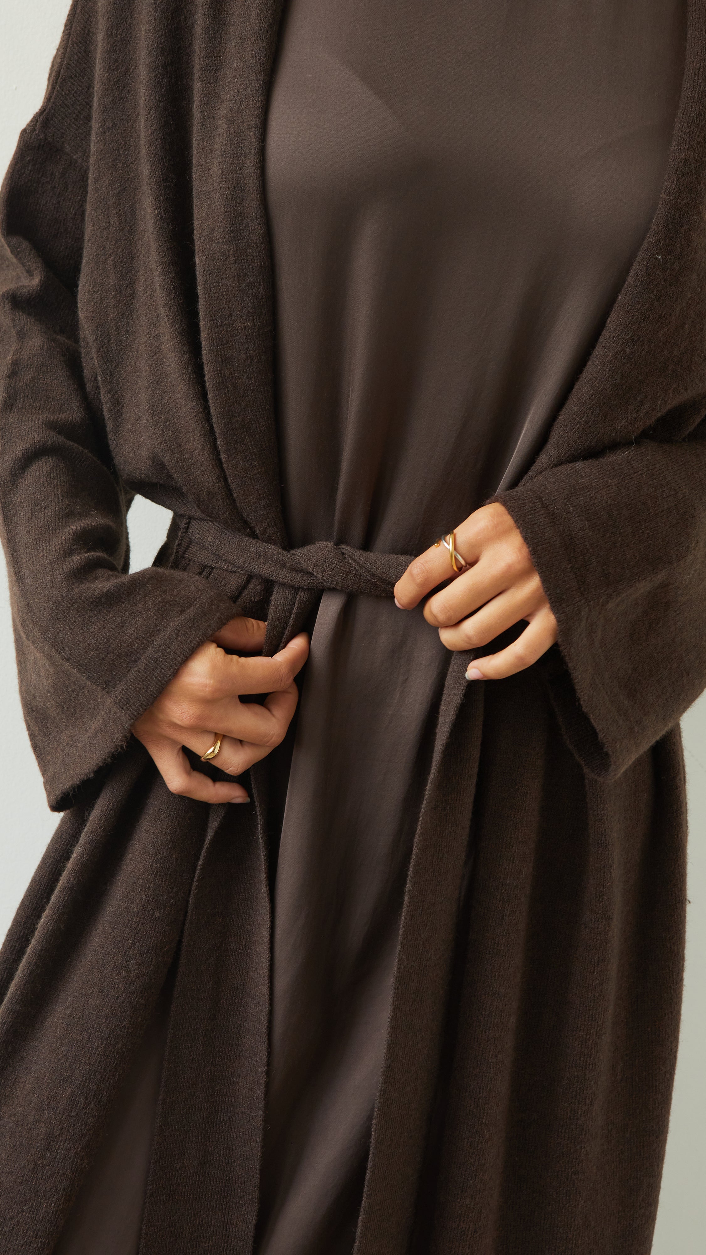 Sierra Long Cardigan - Espresso