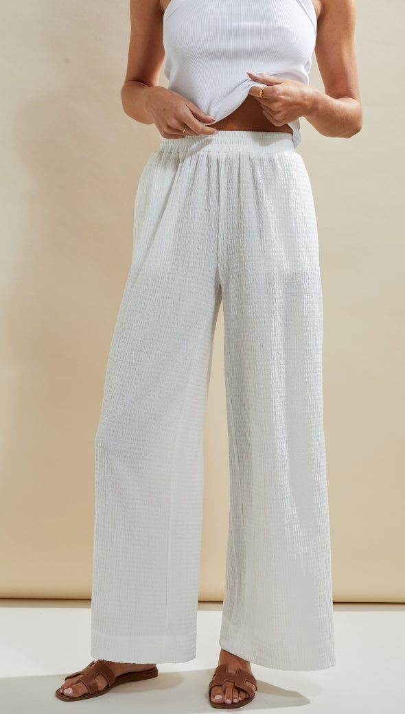 Tamara Wide Leg Trousers - White