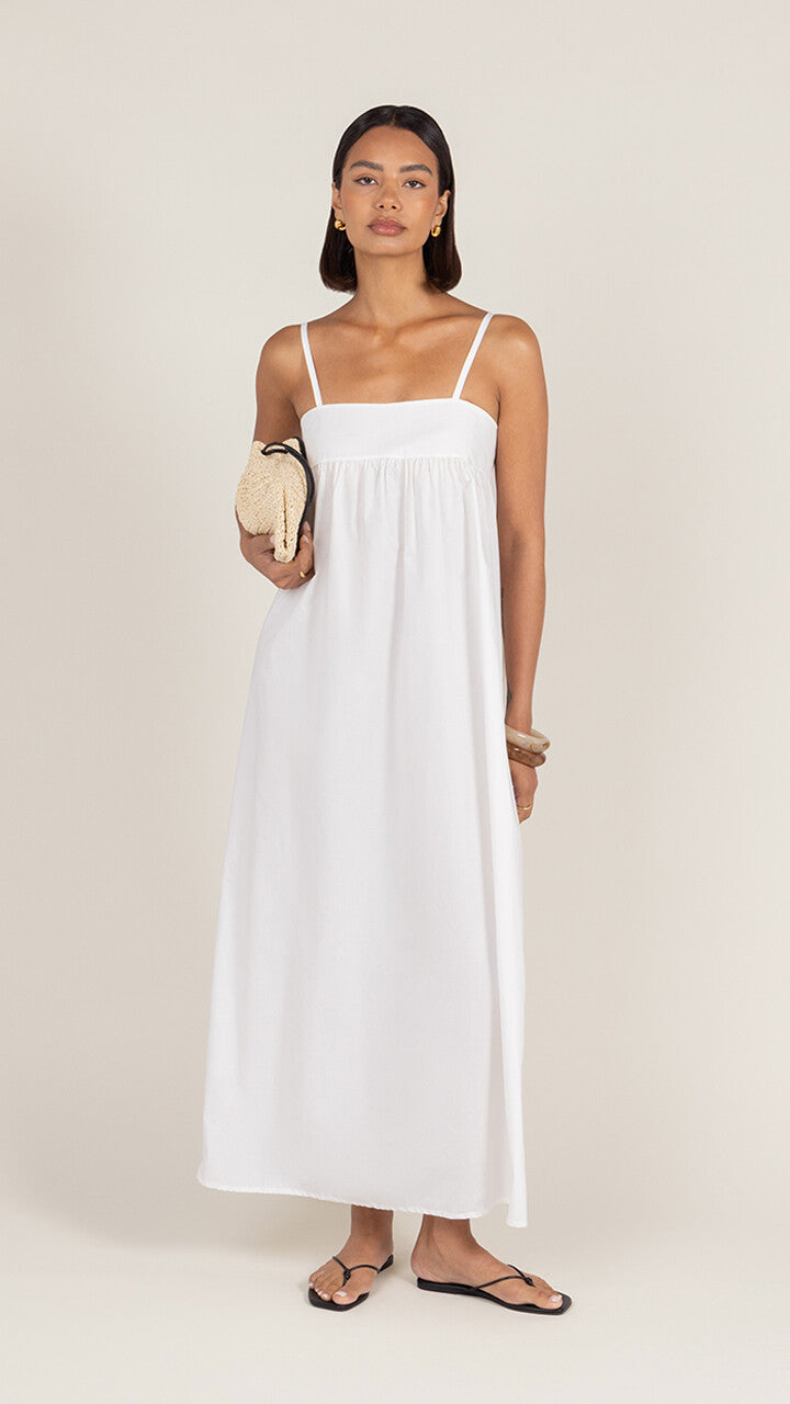 Tara Cotton  Dress - White