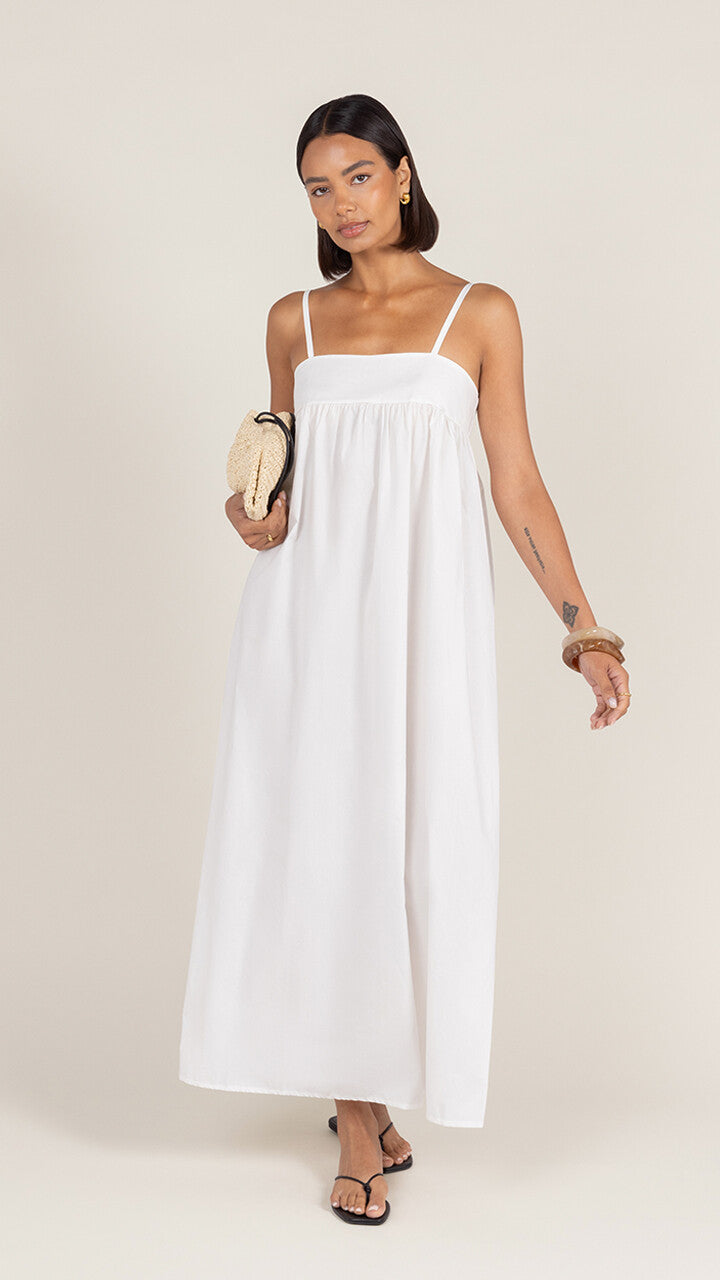 Tara Cotton  Dress - White